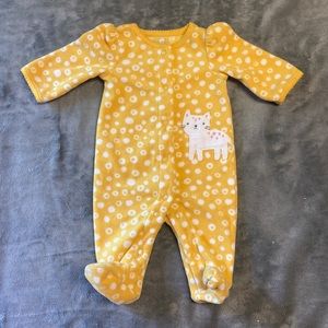 Just One You by Carter’s Baby Girls Kitty Fleece Blanket Sleeper Size Newborn